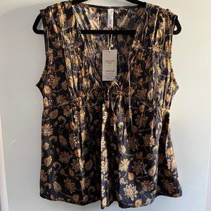 Mango Printed Cotton Blouse